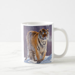 Siberian tiger in snow, China Coffee Mug