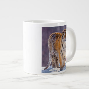 Siberian tiger in snow, China Large Coffee Mug