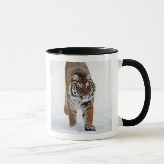 Siberian Tiger In Snow Mug (Right)
