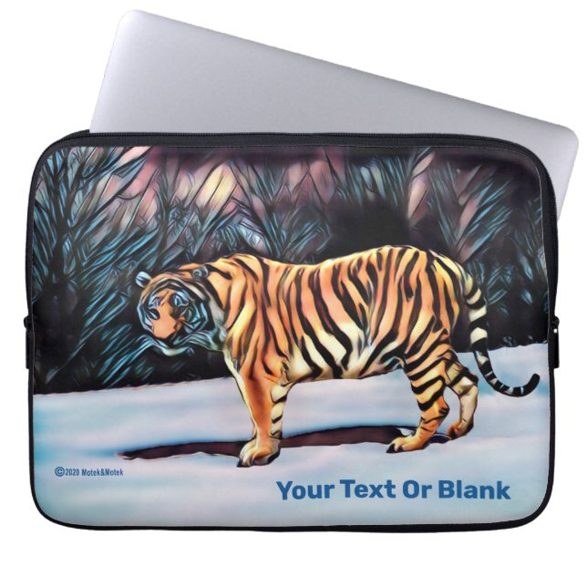 Siberian Tiger Laptop Sleeve (Front)
