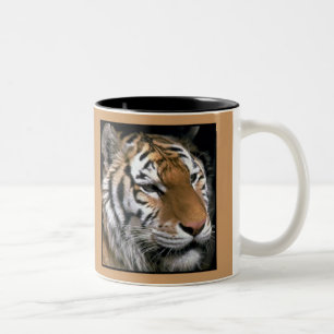 Siberian Tiger Lovers Art Two-Tone Coffee Mug