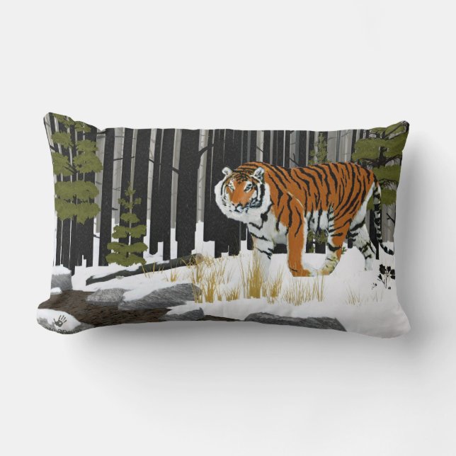Siberian Tiger Lumbar Cushion (Front)