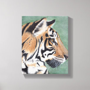 Siberian Tiger Original Watercolor Wall Art Piece