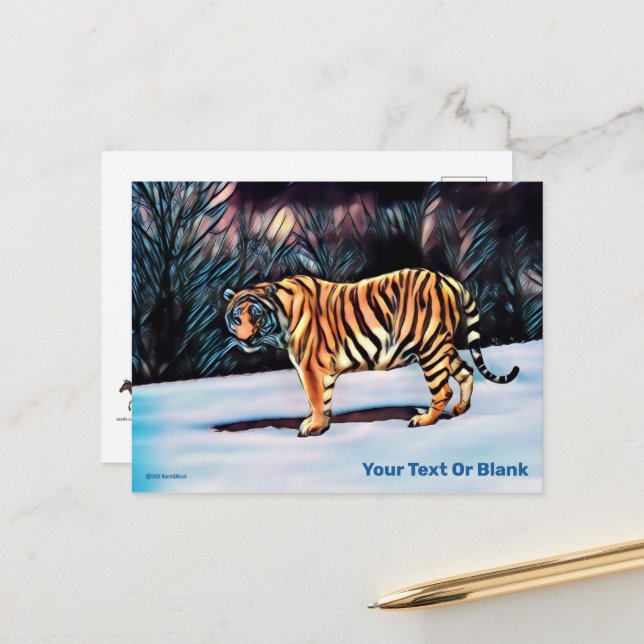 Siberian Tiger Postcard (Front/Back In Situ)