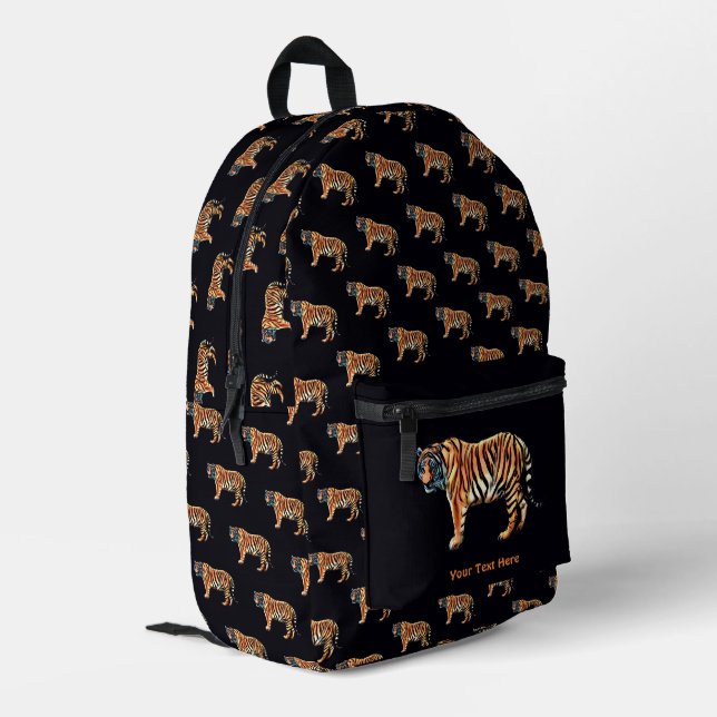 Siberian Tiger  Printed Backpack (Back Corner Left)