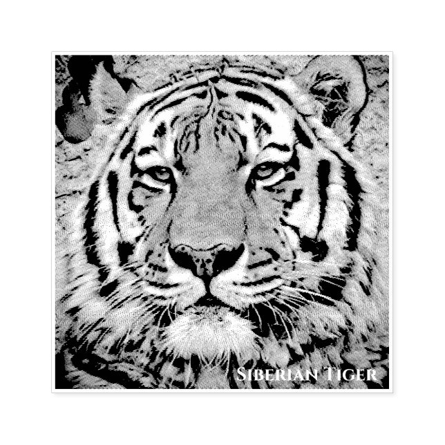 Siberian Tiger rubber stamp (Imprint)