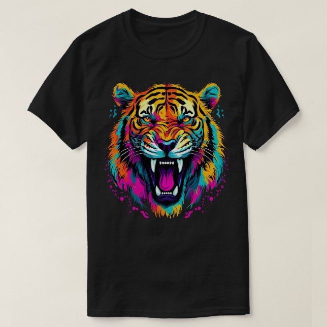 Siberian Tiger Smiling T-Shirt (Design Front)