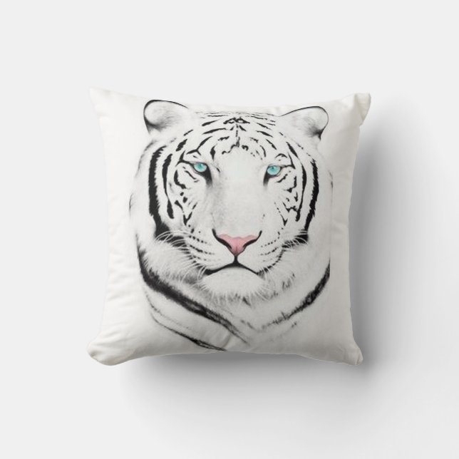 Siberian White Tiger Cushion (Front)