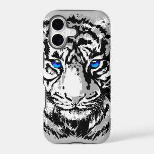 Siberian White Tiger Head - Tiger Blue