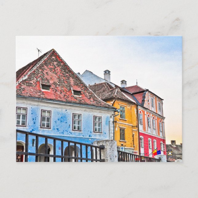 Sibiu buildings postcard (Front)
