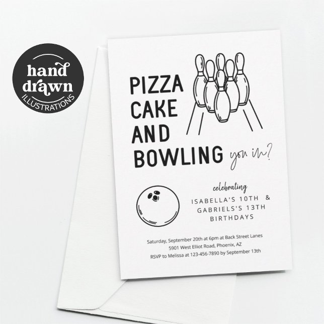 Sibling Bowling Party Invitation (Creator Uploaded)