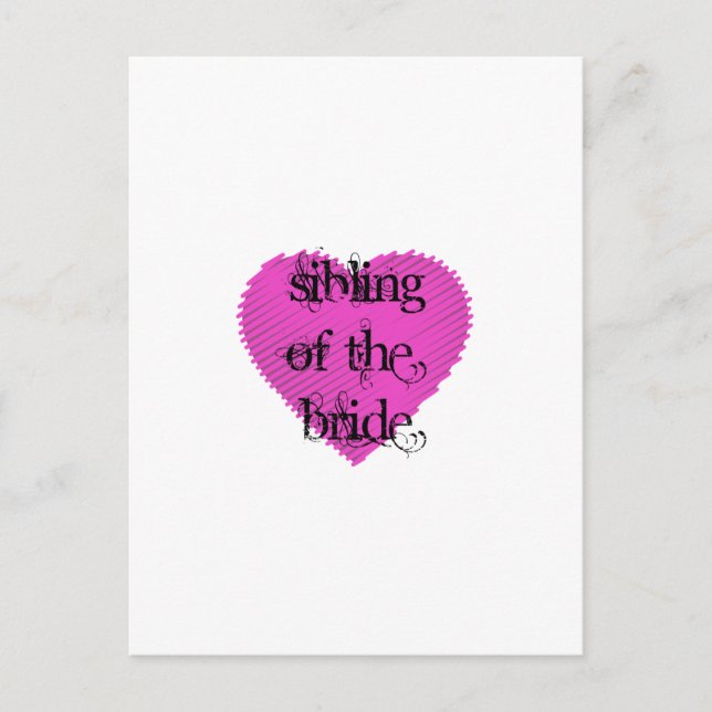 Sibling of the Bride Postcard (Front)