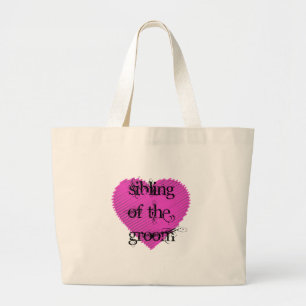 Sibling of the Groom Large Tote Bag