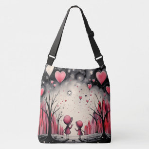 Sibling Stargazing Love Heart Crossbody Bag