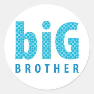 SIBLINGS COLLECTION - big brother {blue} Classic Round Sticker