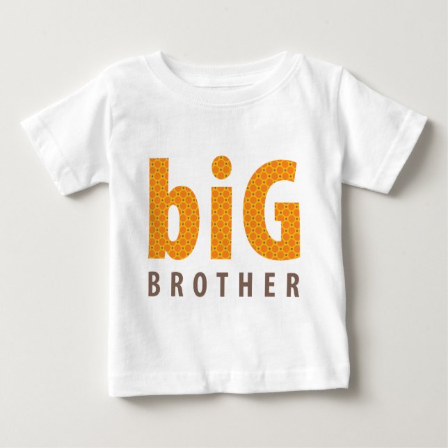 SIBLINGS COLLECTION - big brother {orange} Baby T-Shirt (Front)