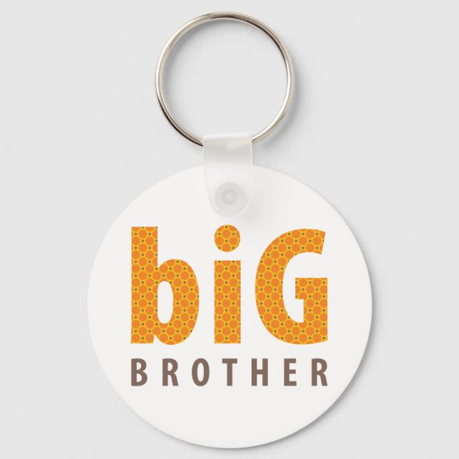 SIBLINGS COLLECTION - big brother {orange} Key Ring (Front)