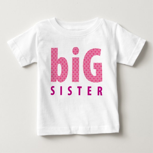 SIBLINGS COLLECTION - big sister {pink} Baby T-Shirt (Front)