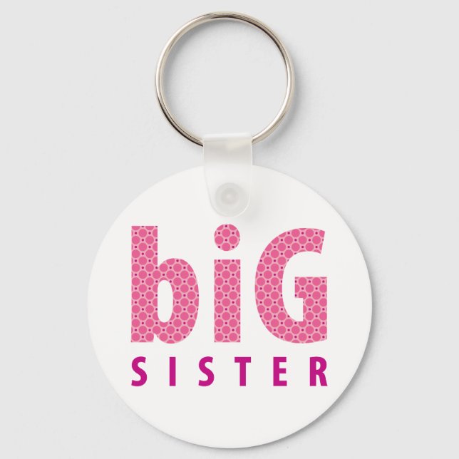 SIBLINGS COLLECTION - big sister {pink} Key Ring (Front)