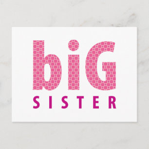 SIBLINGS COLLECTION - big sister {pink} Postcard