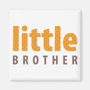 SIBLINGS COLLECTION - little brother {orange} Magnet
