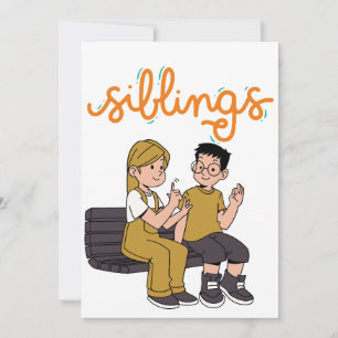 Siblings Day Signing- Customise Holiday Card