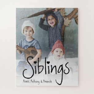 Siblings   Personalised Photo Jigsaw Puzzle