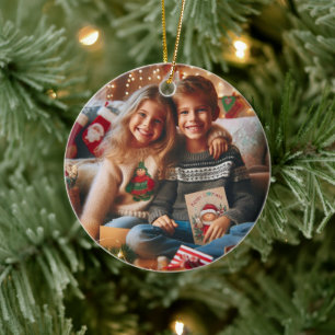 Siblings Photo Christmas Ornament