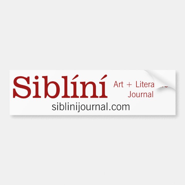 Siblíní Bumper Sticker (Front)