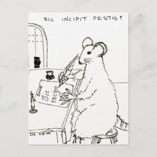 Sic Incipit Pestis postcard