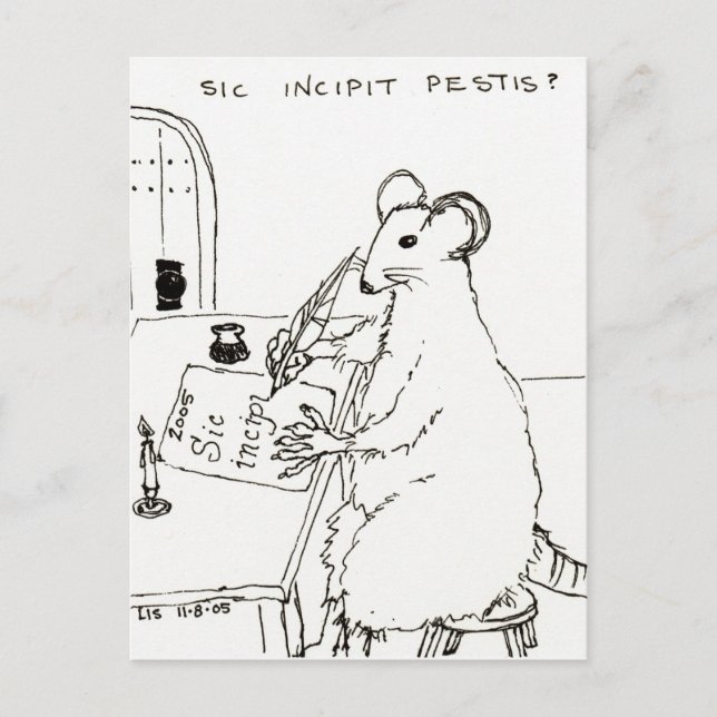 Sic Incipit Pestis postcard (Front)