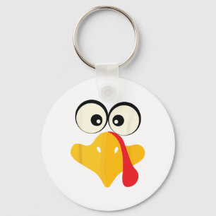 Sic Turkey Face Happy Thanksgiving Dinner Group Ma Key Ring