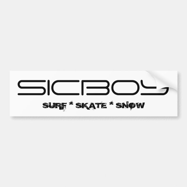 SICBOY BUMPER ENHANCER BUMPER STICKER (Front)