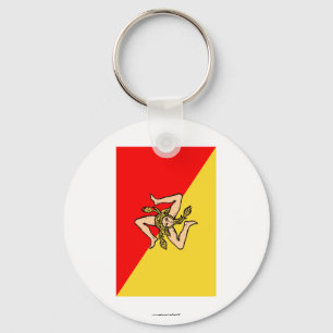 Sicilia flag key ring