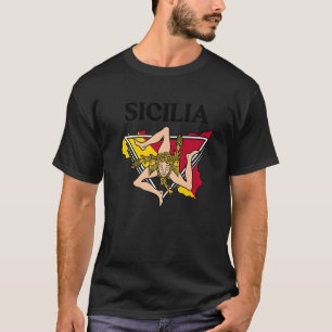 Sicilia Flag Sicily Palermo Italy  12 T-Shirt