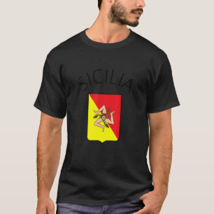 Sicilia Flag Sicily Palermo Italy 19 T-Shirt