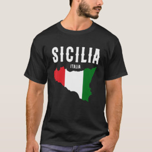 Sicilia Flag Sicily Palermo Italy 19 T-Shirt