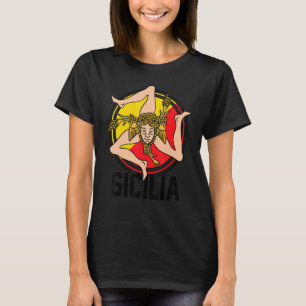 Sicilia Flag Sicily Palermo Italy 1 T-Shirt