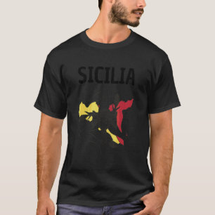 Sicilia Flag Sicily Palermo Italy 1 T-Shirt