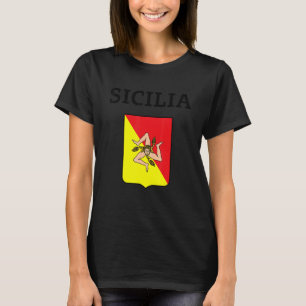 Sicilia Flag Sicily Palermo Italy 2 T-Shirt