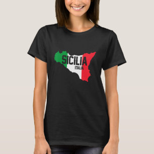 Sicilia Flag Sicily Palermo Italy 31 T-Shirt