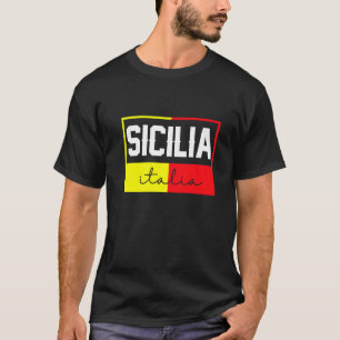 Sicilia Flag Sicily Palermo Italy  39 T-Shirt
