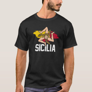 Sicilia Flag Sicily Palermo Italy 40 T-Shirt