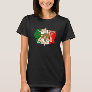 Sicilia Flag Sicily Palermo Italy  41 T-Shirt