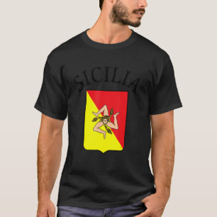 Sicilia Flag Sicily Palermo Italy 5 T-Shirt