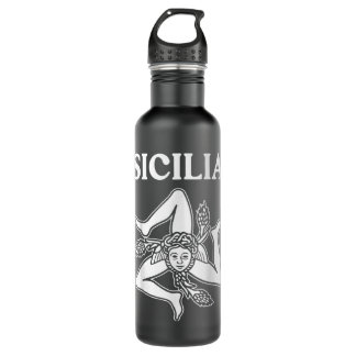 Sicilia Flag Sicily Palermo Italy 710 Ml Water Bottle