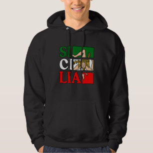 Sicilia Flag Sicily Palermo Italy 9 Hoodie