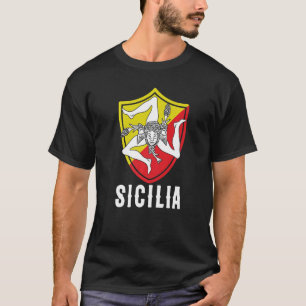 Sicilia Flag Sicily Palermo Italy Premium_1 T-Shirt