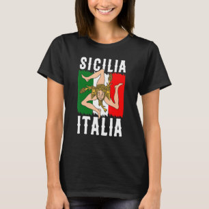 Sicilia Flag Sicily Palermo Italy T-Shirt