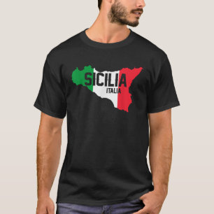 Sicilia Flag Sicily Palermo Italy T-Shirt